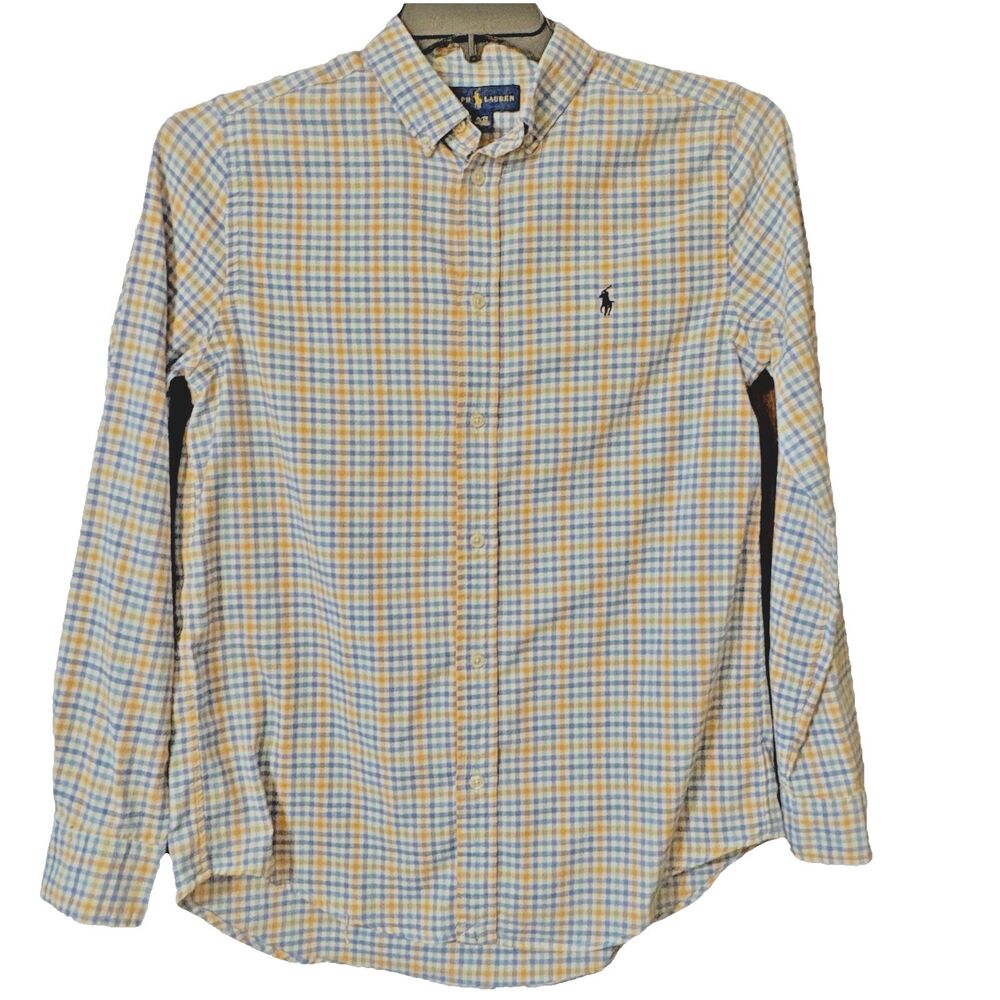 Ralph Lauren Mens Plaid Button Up Long Sleeve Shirt Size XL (18-20)